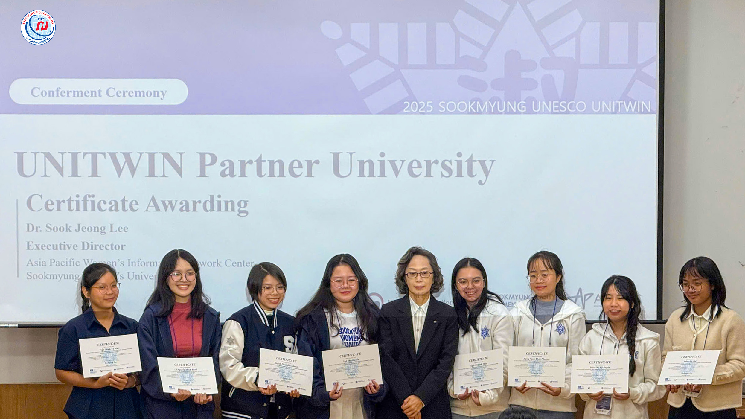 8 nữ sinh viên QNU xuất sắc giành 3 giải Nhất tại Hội thảo quốc tế UNESCO-UNITWIN 2025